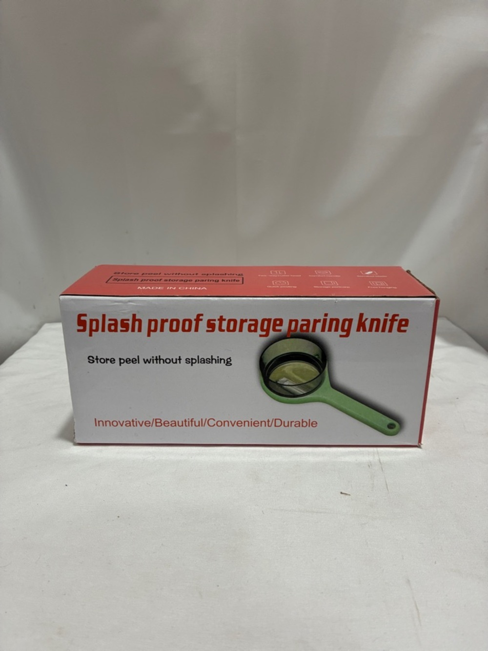 Splash Proof Storage Paring Knife - Green NWT